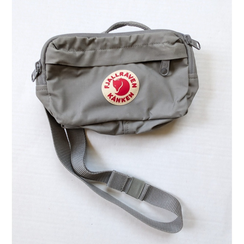 Fjallraven Kanken Fanny Pack Gray Small Adjustable Multi Pocket Hip Pack Bag